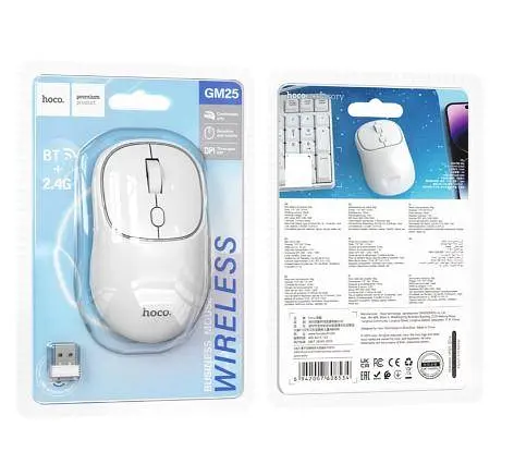 Мышь Hoco GM25 Royal dual-mode беспроводная 2 режима белая - фото 3
