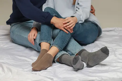 Шкарпетки з принтом кольорові смуги високі безшовні якісні ORGANIC cotton JILL ANTONY Сірий, 39-41 - фото 3