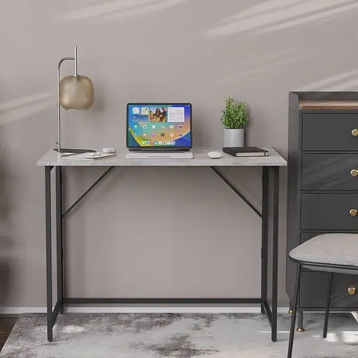 Стіл розкладний Моріс Ferrum-decor 750x1000x600 Чорний метал ДСП Бетон 16 мм (FRD-104675) - фото 6