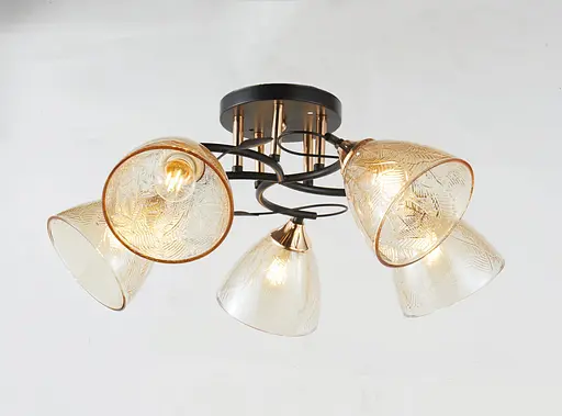 Люстра декоративна V 6363-5 BK+FG