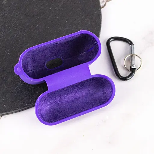 Силіконовий футляр з мікрофіброю для навушників Airpods Pro 2 / Pro Фіолетовий / Ultra Violet - фото 4