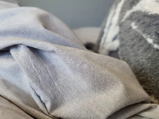 Комплект постельного белья Washed Cotton из вареного хлопка светло-серый Ash Gray - фото 5