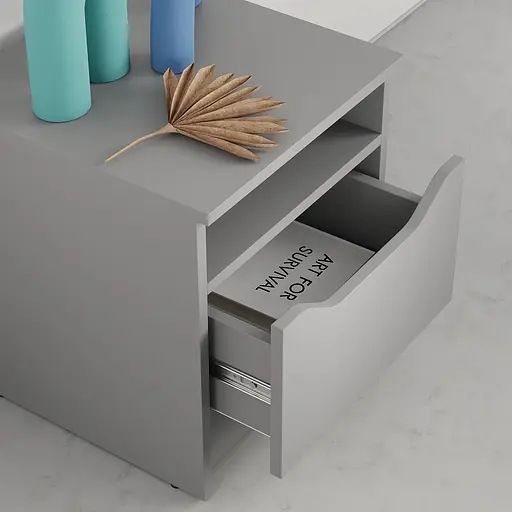 Приліжкова тумба MebelStar Лілу 40x40x44,5 см Сіра мишка (MBS-1382) - фото 3