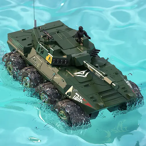 Бронетранспортер-амфібія на радіокеруванні SCHE Y1802 Green - фото 2