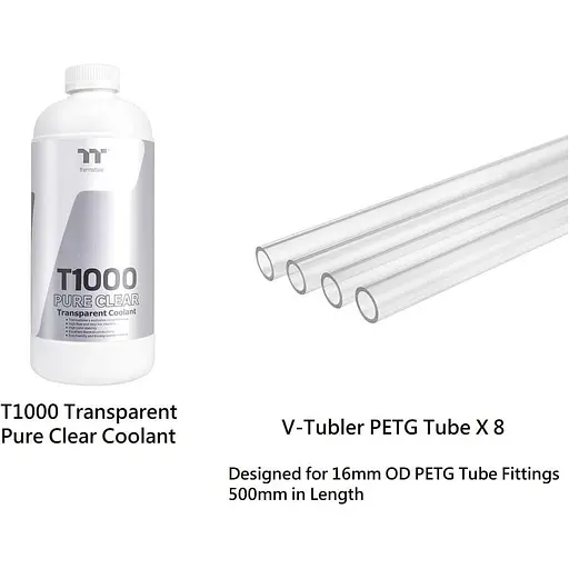 Набор для сборки cистемы жидкостного охлаждения Thermaltake Pacific CL360 Max D5 Hard Tube Water Cooling Kit (CL-W259-CU00SW-A) - фото 4