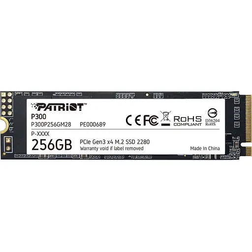 SSD накопичувач Patriot P300 256 GB (P300P256GM28) [151780]