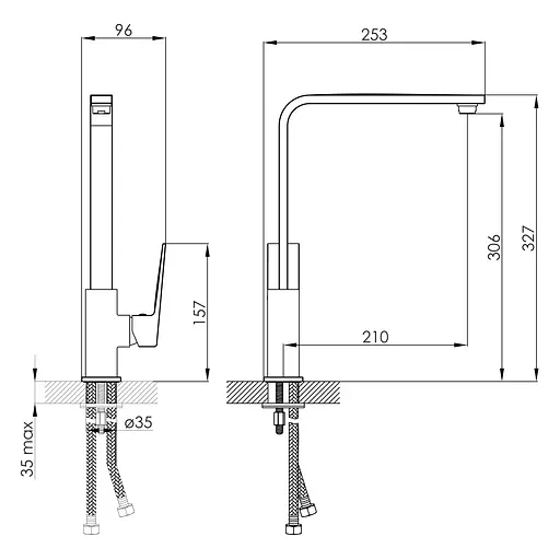 Змішувач для кухні Imprese Violik хром f03410801AA Хром - фото 2