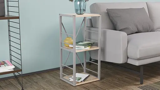 Етажерка 3/34 Серії Коннект 73x34x28 сірий ДСП Дуб Сан-Марино 16мм FRD-104302 - фото 3