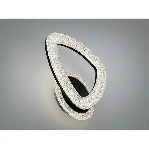 Світлодіодне бра Romin чорне 17 Вт з ланцюжком кругле - фото 1