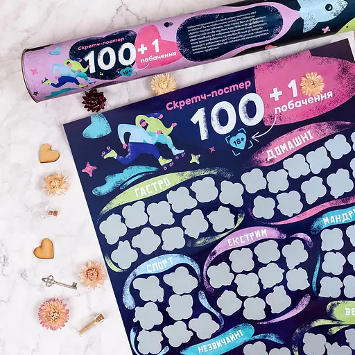 Скретч постер "100+1 побачення" Fun Games FGS65 українською мовою - фото 8