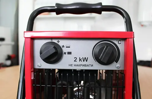 Електричний тепловентилятор Vulkan 2,0 кВт, площа обігріву 20 кв.м., червоний, підлоговий, SL-TSE-20C - фото 4