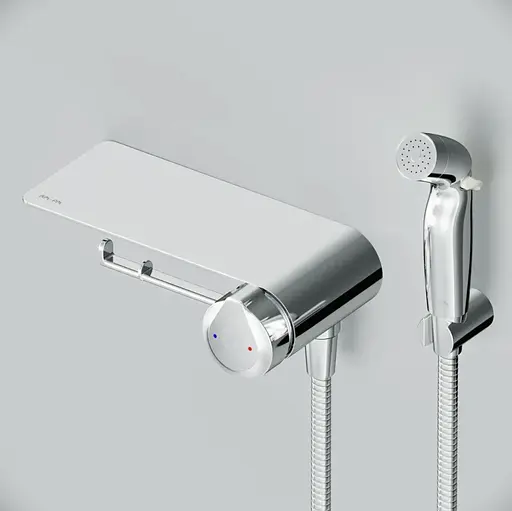 Гігієнічний душ Am.Pm X-Joy із змішувачем та полицею, хром F0H85A800 - фото 4