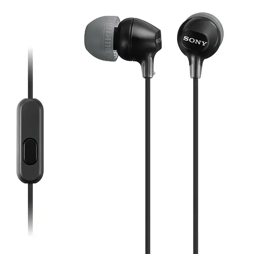 Наушники In-ear MDR-EX15AP 3.5 mini-jack, микрофон, черный Sony teh0019131 - фото 2