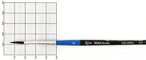 Пензель білка кругла 211 № 2 коротка ручка Rosa Studio [CD] - фото 2