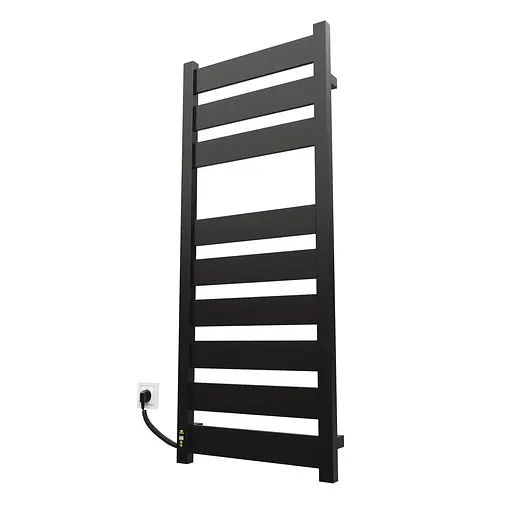 Электрический полотенцесушитель Kosser Волс 1200x500 EL тайм. черный ДВЛ03EL, Черный матовый, Левое - фото 1