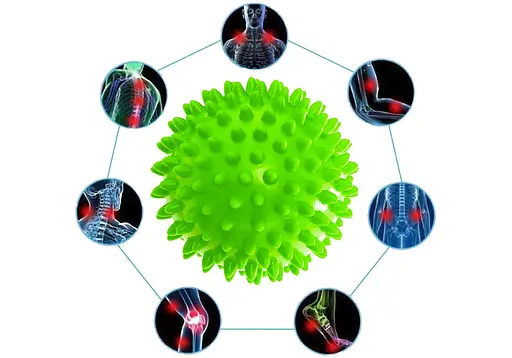 Масажний м'ячик EasyFit PVC 7.5 см м'який (надувний) зелений (EF-1058-GN) - фото 2
