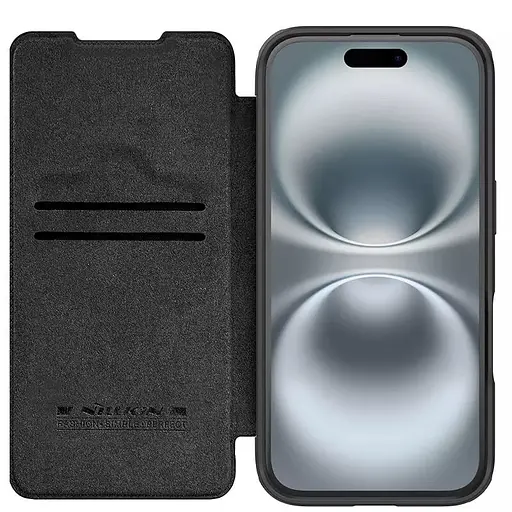 Шкіряний чохол-книжка Nillkin Qin Prop для Apple iPhone 16 Pro 6.3 Black - фото 4