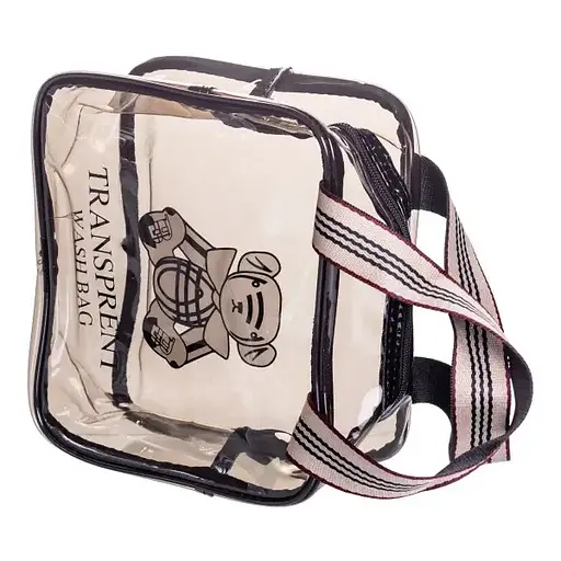 Косметичка Yiwu HP-16-4K дорожня 22х9х20 см водонепроникна прозора - фото 4