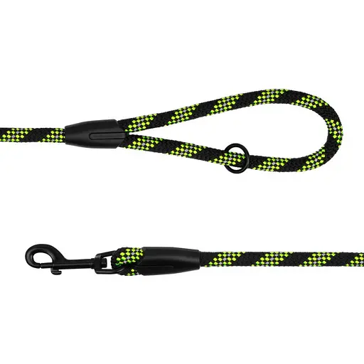 Поводок для собак Barksi Active 183х1.2 см черно-салатовый - фото 4