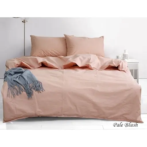 Комплект постільної білизни TAG Tekstil 1.5-спальний Персиковий 000163384 (Pale Blush)