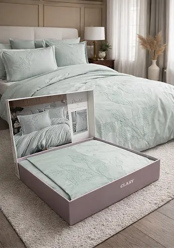 Комплект постільної  білизни євро 200х220  Premium ранфорс ментоловий TC303376152