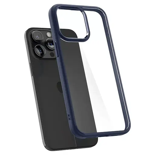 Прозорий чохол Spigen Ultra Hybrid для iPhone 15 Pro (6.1") Navy Blue ACS06711