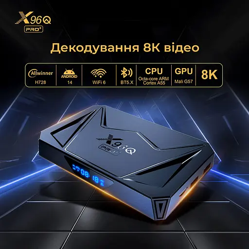 X96Q Pro+ Plus 4/32Gb Allwinner H728 (8 ядер) Android 14 - фото 2