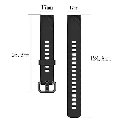 Ремінець для фітнес-браслета MIIQNUS для Honor Band 4 і 5 чорний - фото 6