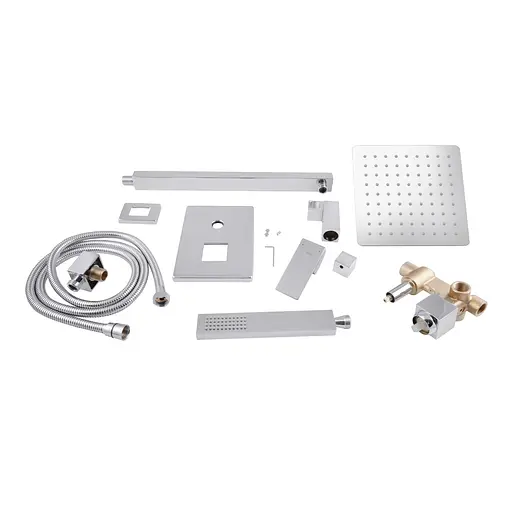 Душова система прихованого монтажу Qtap Aquarius на два споживача QTAQA64103NGC Chrome, Хром - фото 8