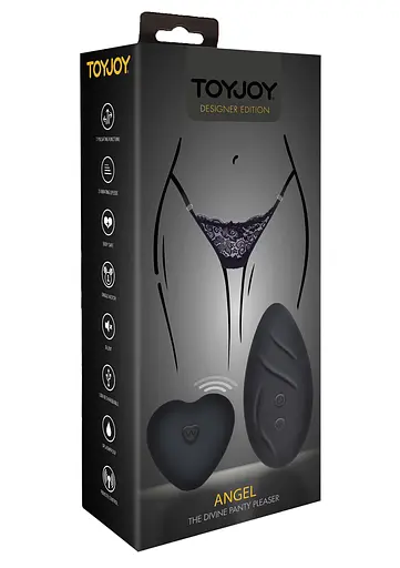 Вібратор у трусики Toy Joy Angel The Divine Panty Pleaser 9.3 см чорний - фото 6