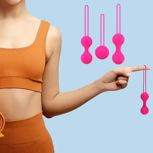 Набір вагінальних кульок I’MCUM Kegel Ball Силіконові 3 шт Рожевий (7970379617686) - фото 6