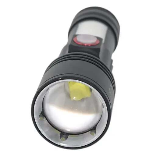 Ліхтар Quantum Adept 10W LED zoom +COB з USB+ Li-ion18650/2600mAh (QM-FL1031-18650/2600) - фото 3