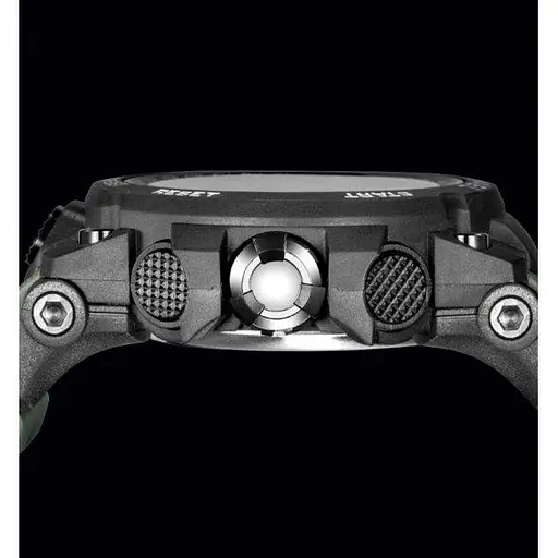 Водостойкие тактические кварцевые часы Smael Tank black - фото 5