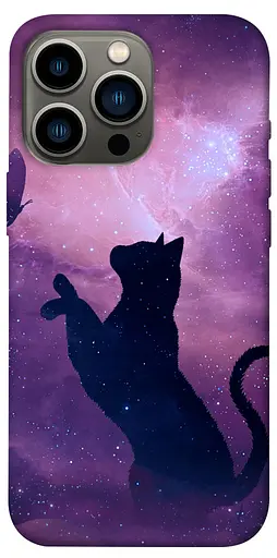 TPU чохол Кіт та метелик - фото 1