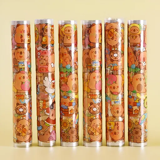 Рулон с 3D наклейками Капибара разные цвета (25-CYSS02) - фото 3