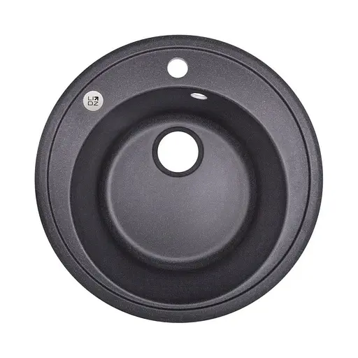 Кухонна мийка Lidz D510/200 BLA-03 (LIDZBLA03D510200), Чорний - фото 1