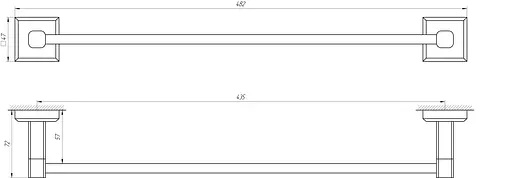 Тримач для рушника Topaz TKB 9912/45 Хром - фото 3