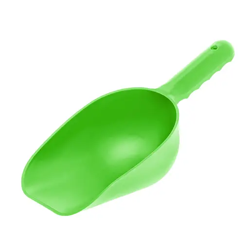 Совок большой пластиковый для сахара, специй и сыпучих продуктов с отверстием для подвешивания 28х11.6х6.5 см, Kitchette Салатовый 86998 - фото 1