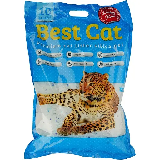 Уцінка. Силікагелевий наповнювач для котячого туалету Best Cat Blue Mint 10 л (SGL008)