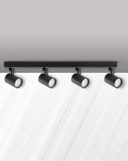 Світильник поворотний, спот Goldlux 328717 Lynx GU10 4x10W IP20 чорний - фото 3