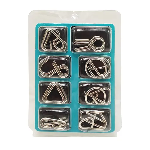 Набор Металллических головоломок 2088F-G, 8 шт Бирюзовый