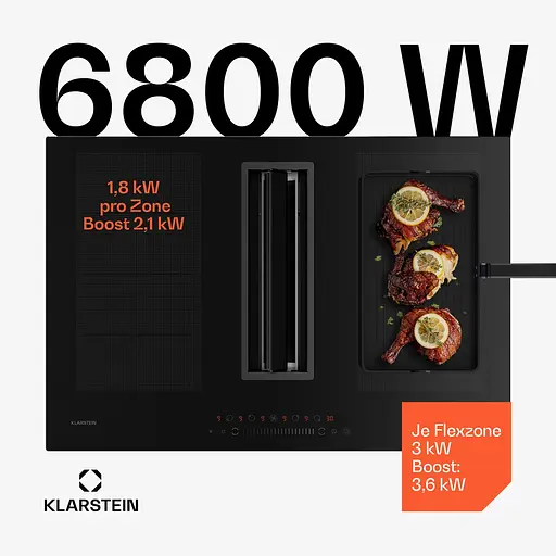 Варильна поверхня індукційна з витяжкою Klarstein Chef-Fusion DownAir (10045557) - фото 5