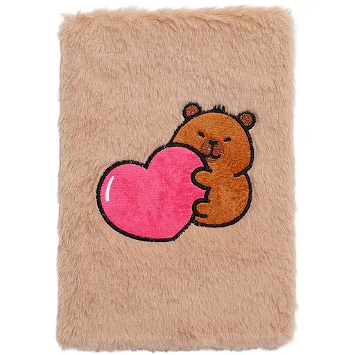 Блокнот плюшевий ZiBi Kids Line Capybara 9 А5 80 аркушів у клітинку, дизайн в асортименті (ZB.700023)