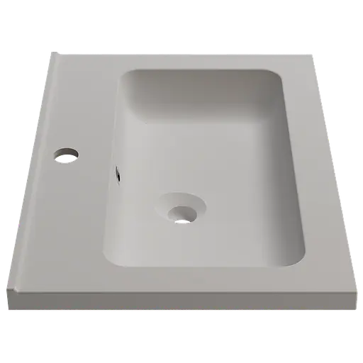 Раковина глянцева врізна Amidicon Rodeo 60 600x450 з литого каменю RODEO_60_HL, Білий - фото 3