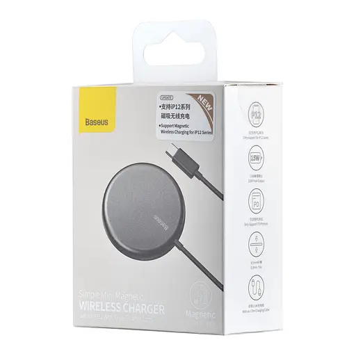 Бездротовий зарядний пристрій Baseus Simple Mini Magneetic Wireless Charger WXJK-F01 - фото 3
