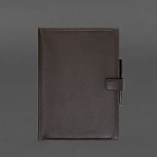 Кожаный блокнот А4 (софт-бук) 9.2 коричневый - фото 7