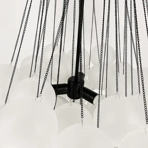 Люстра-пучок Pumpo Bubbles в черном корпусе ⌀ 70 см 37 шариков | Ст. J062-800 BK+WT | Line F - фото 6