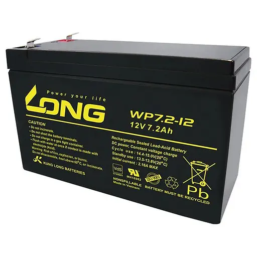 Акумуляторна батарея для ДБЖ Long 12 V / 7.2 А*ч (WP7.2-12(28W)) - фото 1