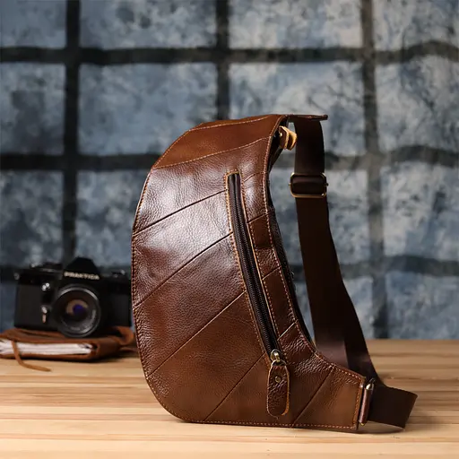 Чоловіча сумка через плече з натуральної шкіри Vintage 15х32х4 см sum0027482 - фото 10