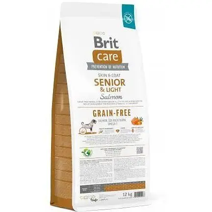 Сухой корм Brit Care Dog Grain-free Senior & Light для стареющих беззерновых собак с лососем 12 кг - фото 3